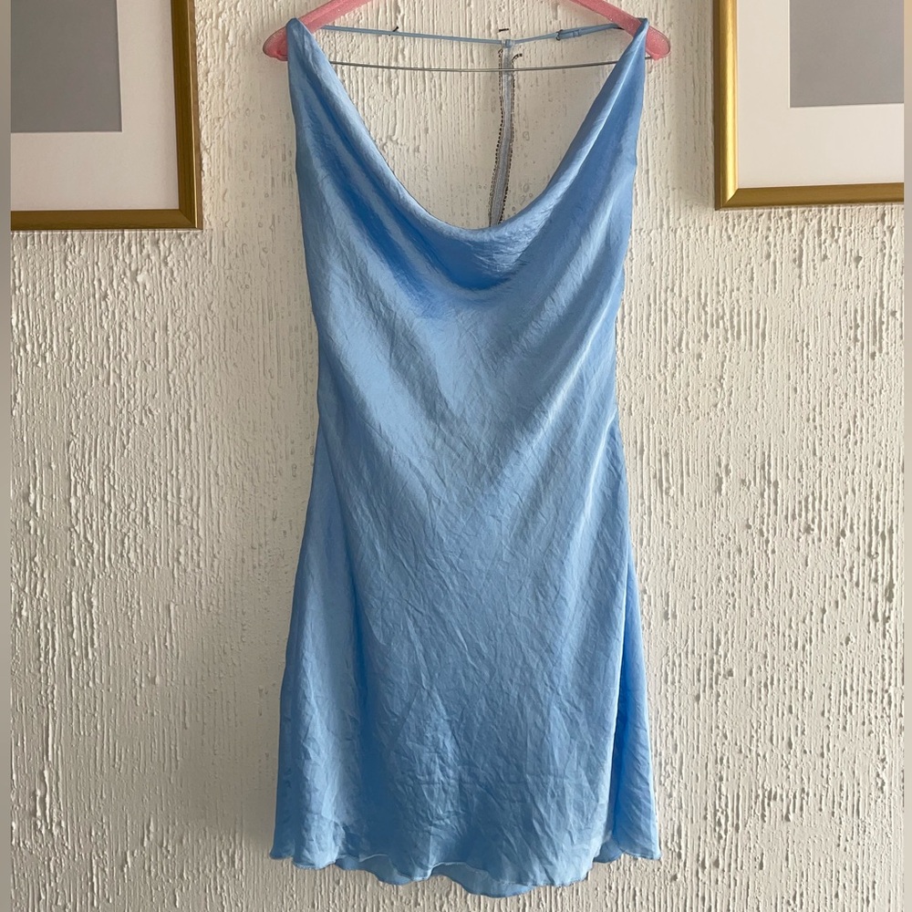 Lucy in the Sky Light Blue Backless Dress